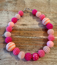 Load image into Gallery viewer, Pink Bubble Gum BEAD CHAINS for Trucker Hats