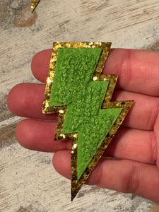 Lightening Bolt Iron On Patches