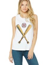 Load image into Gallery viewer, Sequin Baseball Bat &amp; Ball Tops (Tanks, Tees &amp; Sweatshirts)
