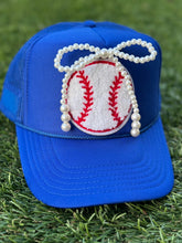 Load image into Gallery viewer, Bows &amp; Baseball Patch Trucker Caps