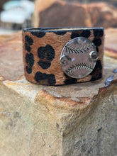 Load image into Gallery viewer, Leopard Sports Cuffs (Baseball/Softball/Soccer/Football)