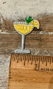 Cocktail Drink Iron On Patches