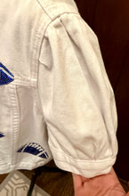 Load image into Gallery viewer, Royal Blue Sequined Football Denim Jacket
