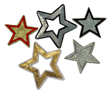 Load image into Gallery viewer, Metallic Star Iron On Patches