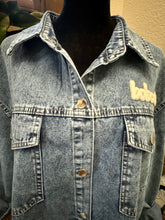 Load image into Gallery viewer, Bobcat Football Denim Shirt