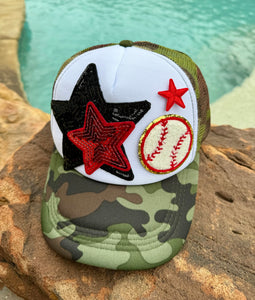 Baseball & Camo Trucker Hat