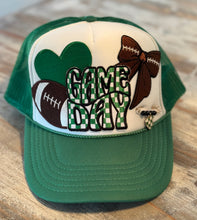 Load image into Gallery viewer, Green Game Day Football Hat