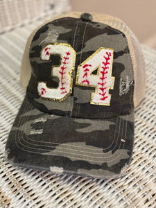 Custom Number Baseball Hats