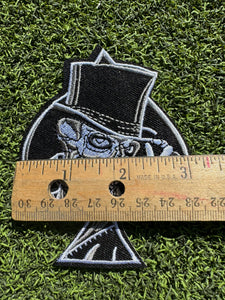 Skeleton Spade Iron On Patch