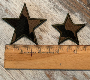 Camouflage Star Iron On Patches (Big & Small)