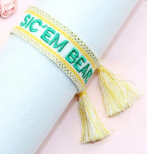 Load image into Gallery viewer, Game Day Embroidered Tassel Bracelets