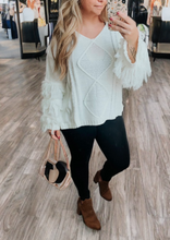 Load image into Gallery viewer, Cream Pria Fringe Sweater
