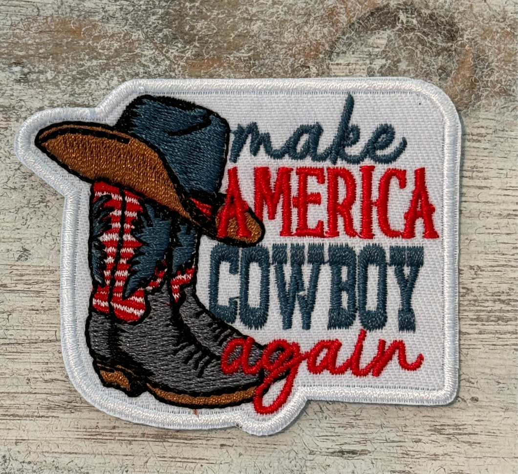 Make America Cowboy Again Iron On Patch