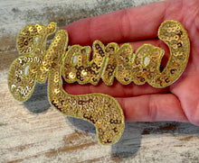 Load image into Gallery viewer, Gold Mama Iron On Patches