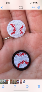 Baseball Bat, Glove & Ball Iron On Patches