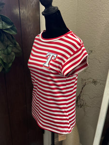 Texas Rangers Baseball Striped Top