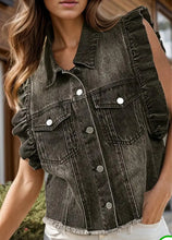 Load image into Gallery viewer, Pick Your Patch Black Denim Vest