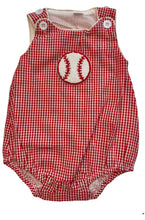 Load image into Gallery viewer, Patched Baseball Romper