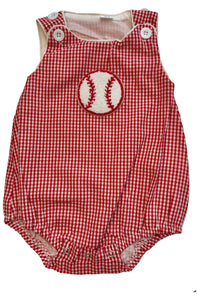 Patched Baseball Romper