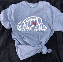 Load image into Gallery viewer, Bobcats Love Football Tee