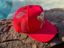 Load image into Gallery viewer, Bats &amp; Ball Baseball Sequined Trucker Hat