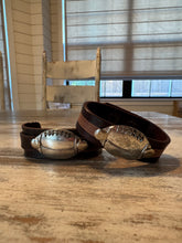 Load image into Gallery viewer, Leather Soccer &amp; Football Cuff Bracelets