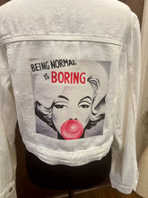 Load image into Gallery viewer, Being Normal is Boring Denim Jacket