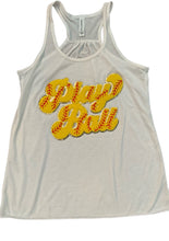 Load image into Gallery viewer, Chenille Softball Play Ball Tanks &amp; Tees