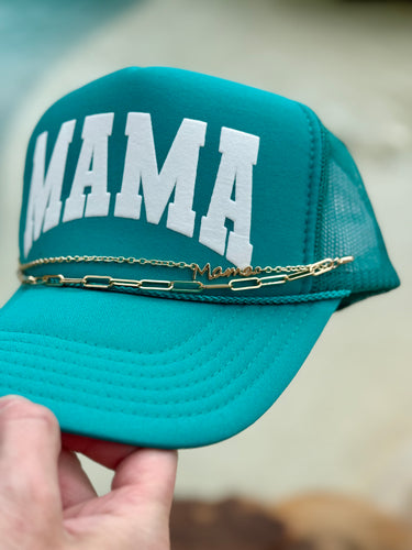 Turquoise Mama Trucker Hat (FREE SHIPPING)