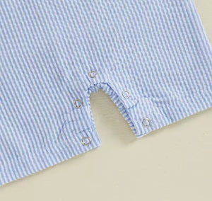 Blue Gingham Golf Romper
