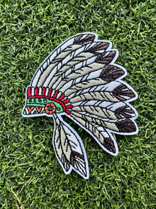 Warrior Indians Mascot Iron On Patch