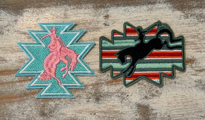 Rodeo Cowboy Iron On Patches