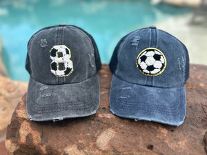 Soccer Number Chenille Patch Hat