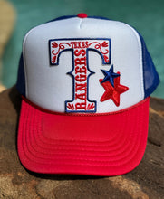 Load image into Gallery viewer, Texas Rangers Baseball Patch Trucker Caps