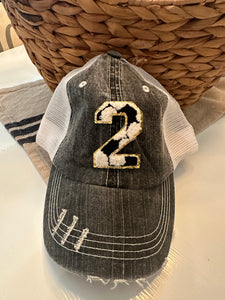 Soccer Number Chenille Patch Hat