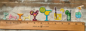 Cocktail Drink Iron On Patches