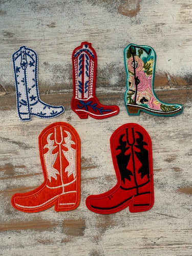 Cowboy Boot Iron On Patches