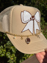 Load image into Gallery viewer, Football &amp; Sequin Bow Hat