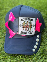 Load image into Gallery viewer, Pearled Cowgirl Social Club Trucker Hat