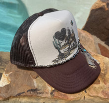 Load image into Gallery viewer, Feathered Desert Cowboy Trucker Hat