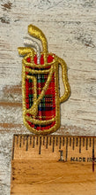 Load image into Gallery viewer, Gold &amp; Plaid Golf Iron On Patches