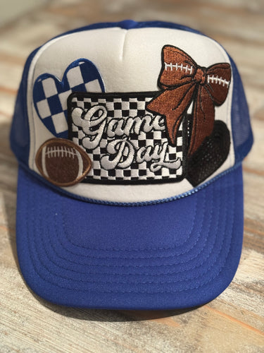 Blue Football Game Day Hat