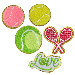 Tennis Themed Iron On Patches