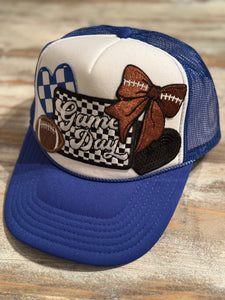 Blue Football Game Day Hat
