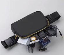 Load image into Gallery viewer, Custom Number Football Fanny Pack with Silver Charm Chain