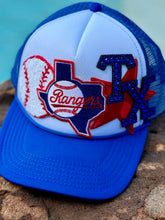 Load image into Gallery viewer, Texas Rangers Baseball Patch Trucker Caps