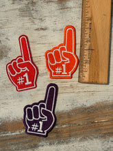 Load image into Gallery viewer, Foam Finger #1 Game Day Iron On Patches