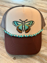 Load image into Gallery viewer, Turquoise Butterfly Trucker Hat