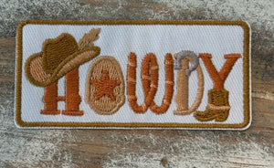 Howdy Iron On Patches