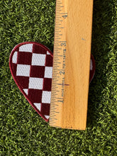 Load image into Gallery viewer, Checkered Game Day Heart Iron On Patches